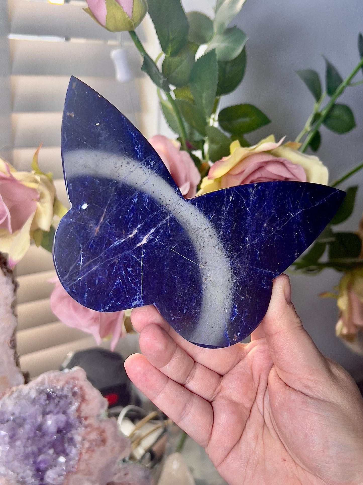 Blue sodalite butterfly (self standing)