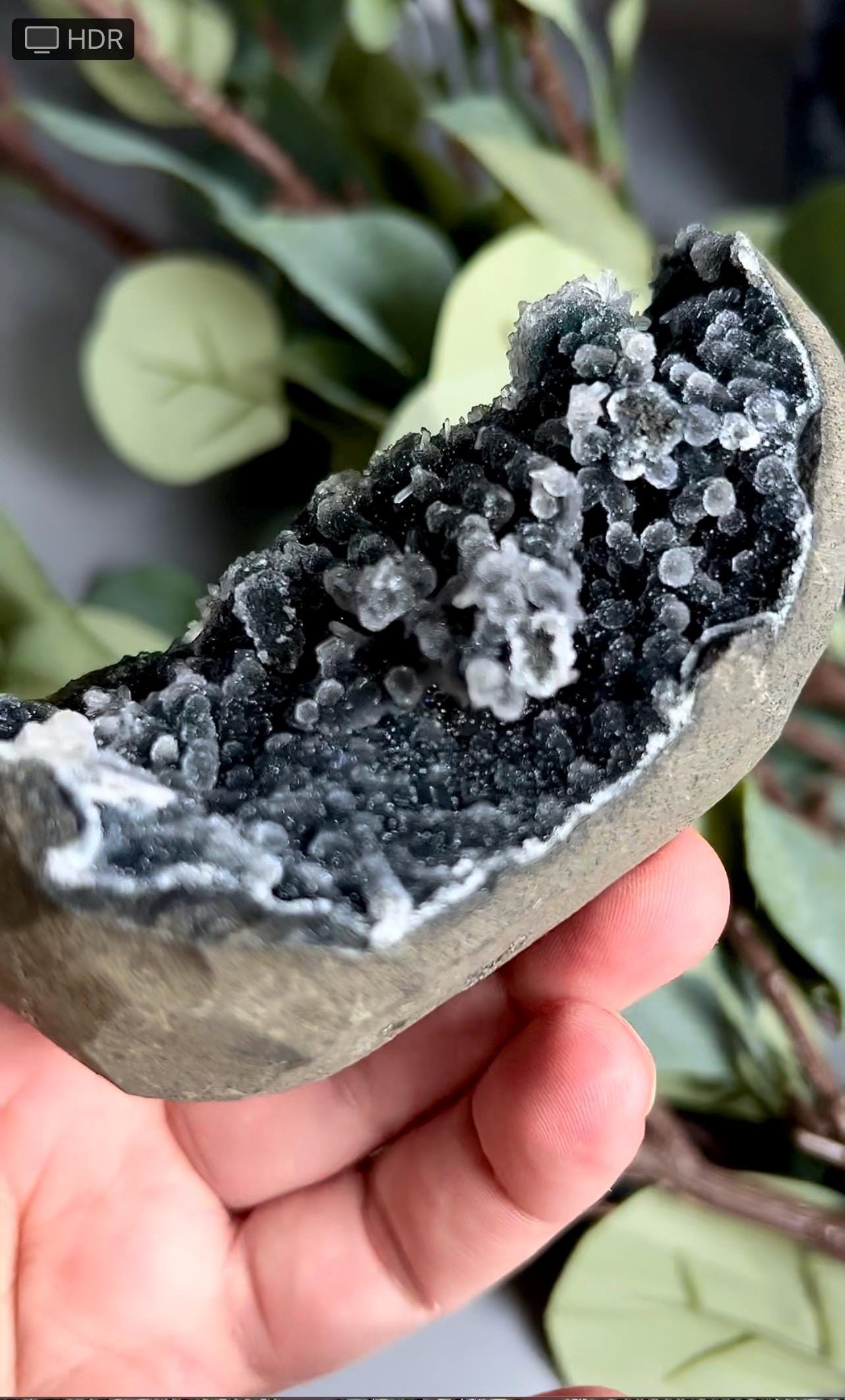 Black, bubble chalcedony, apophyllite