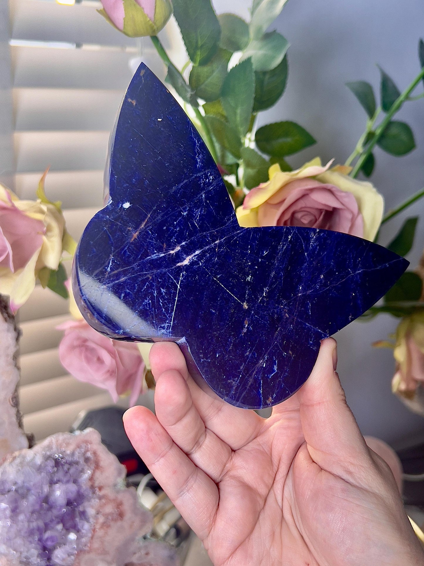 Blue sodalite butterfly (self standing)