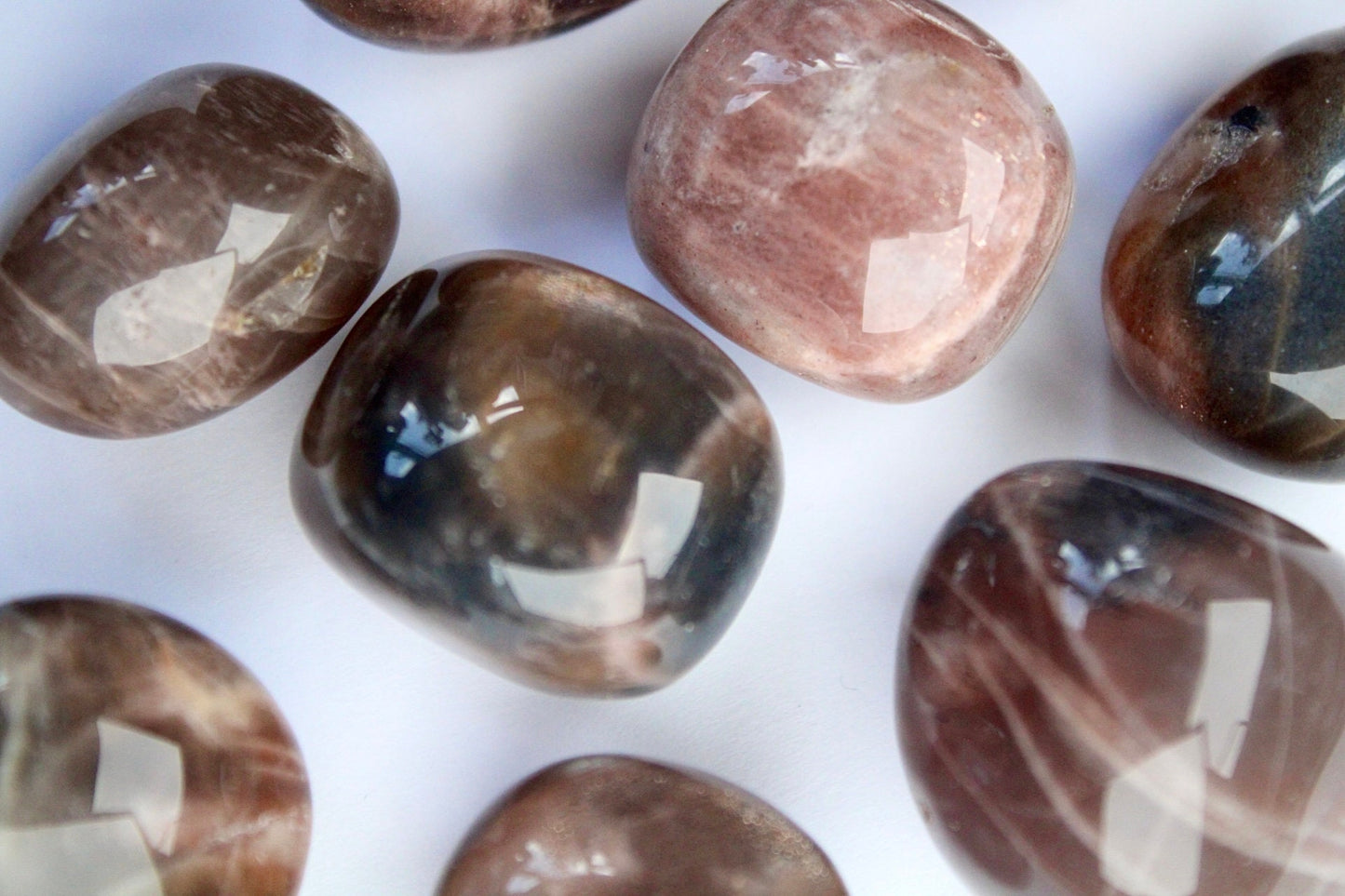 Black moonstone tumble