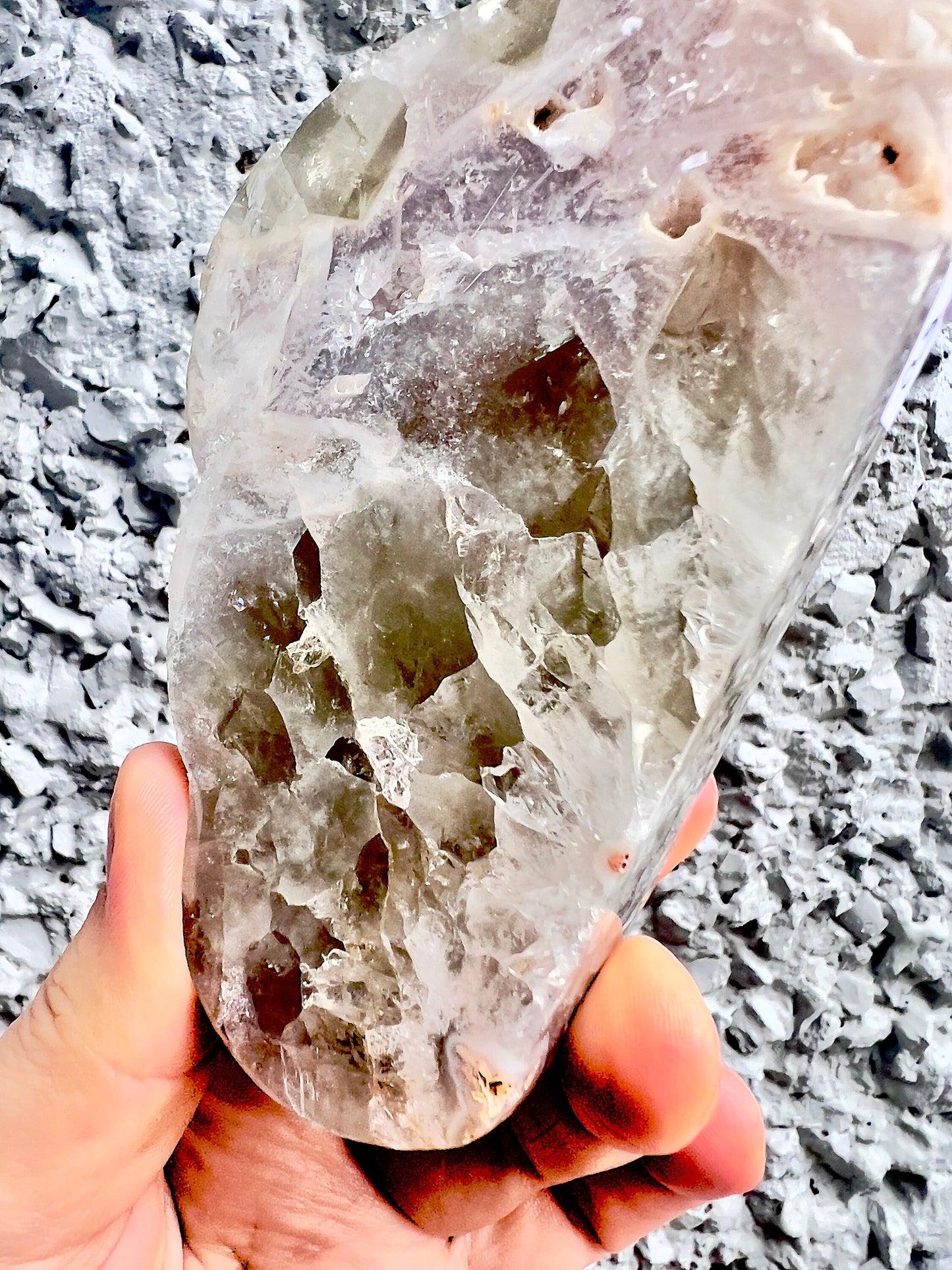 Stunning, brazilian, super quality, Self standing, purple,Pink amethyst cloud with rutile and smokey quartz inclusion