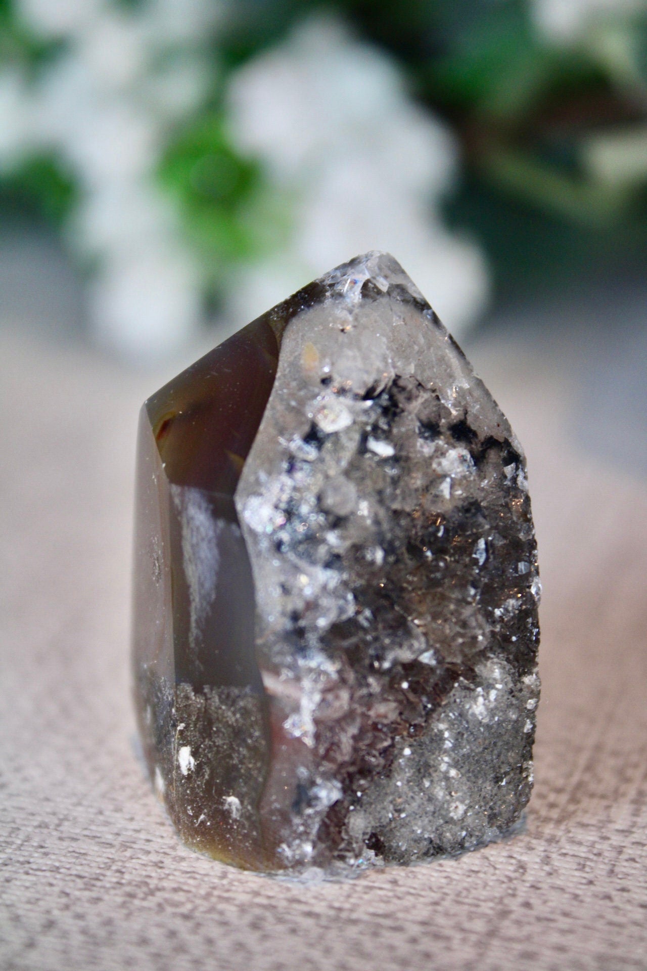 Mini druzy agate tower