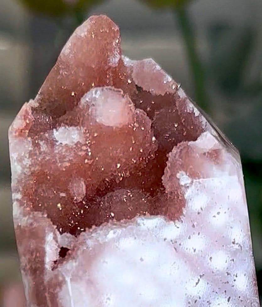 Incredible, High grade, pink amethyst tower with bubble formation & sugar druzy 212g