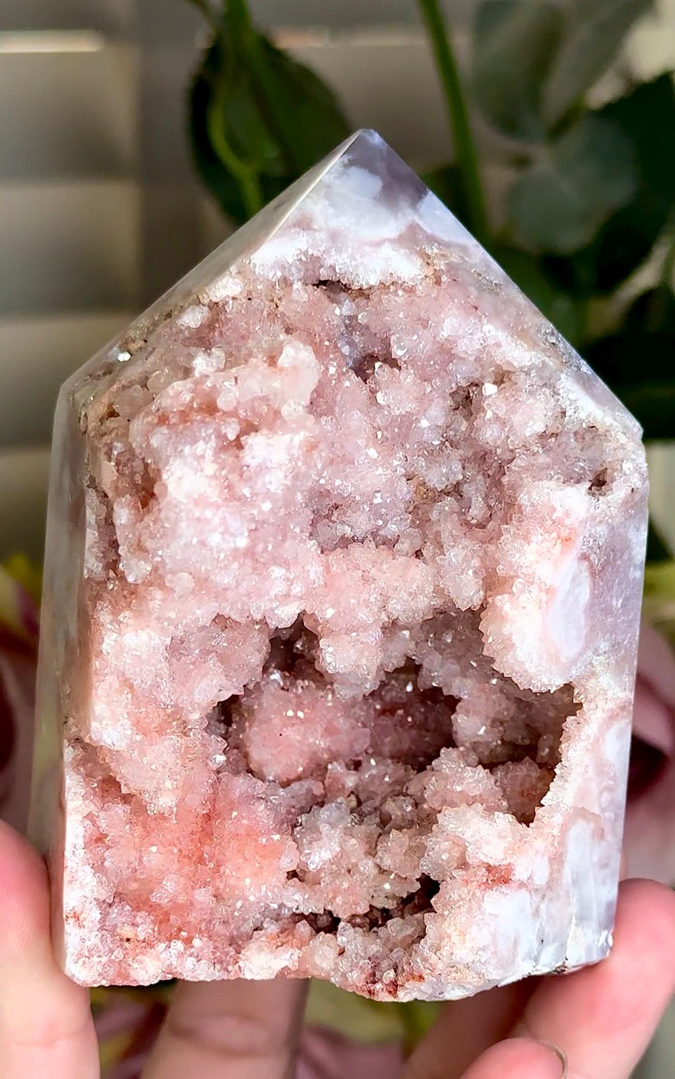 Incredible, High grade, chonky pink amethyst, tower with sugar druzy 558g