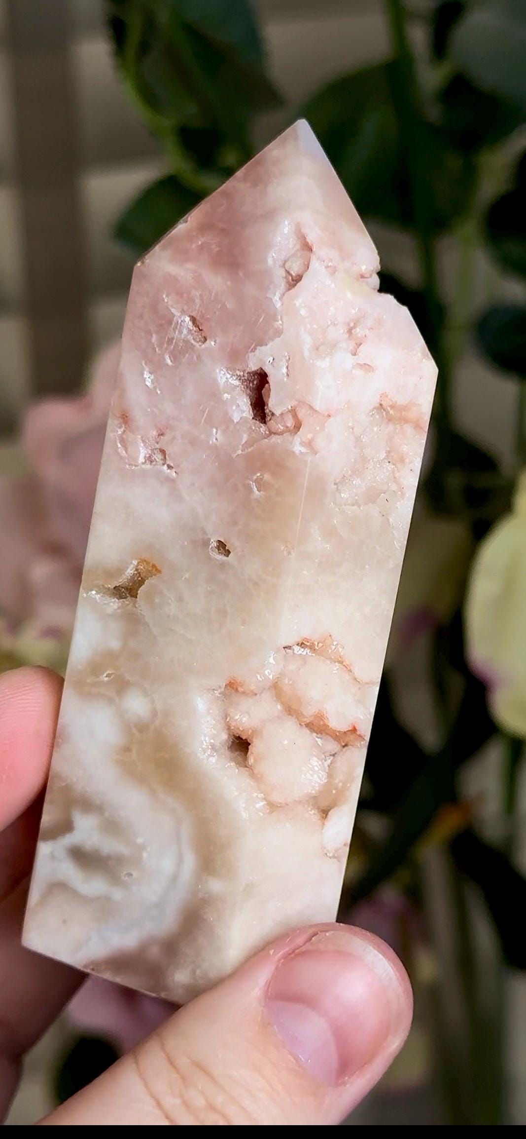 Incredible, pink amethyst tower with bubble Druzy 188g 9.9cm