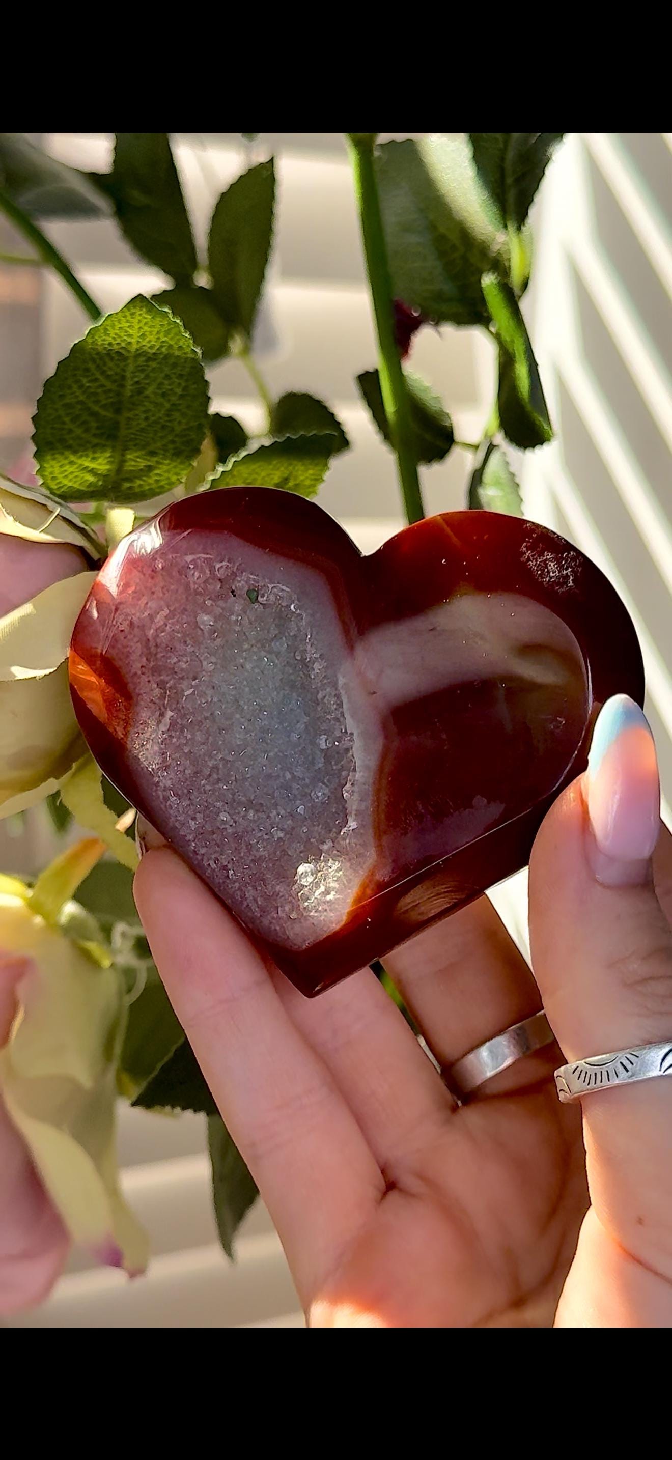 Carnelian heart with Druze