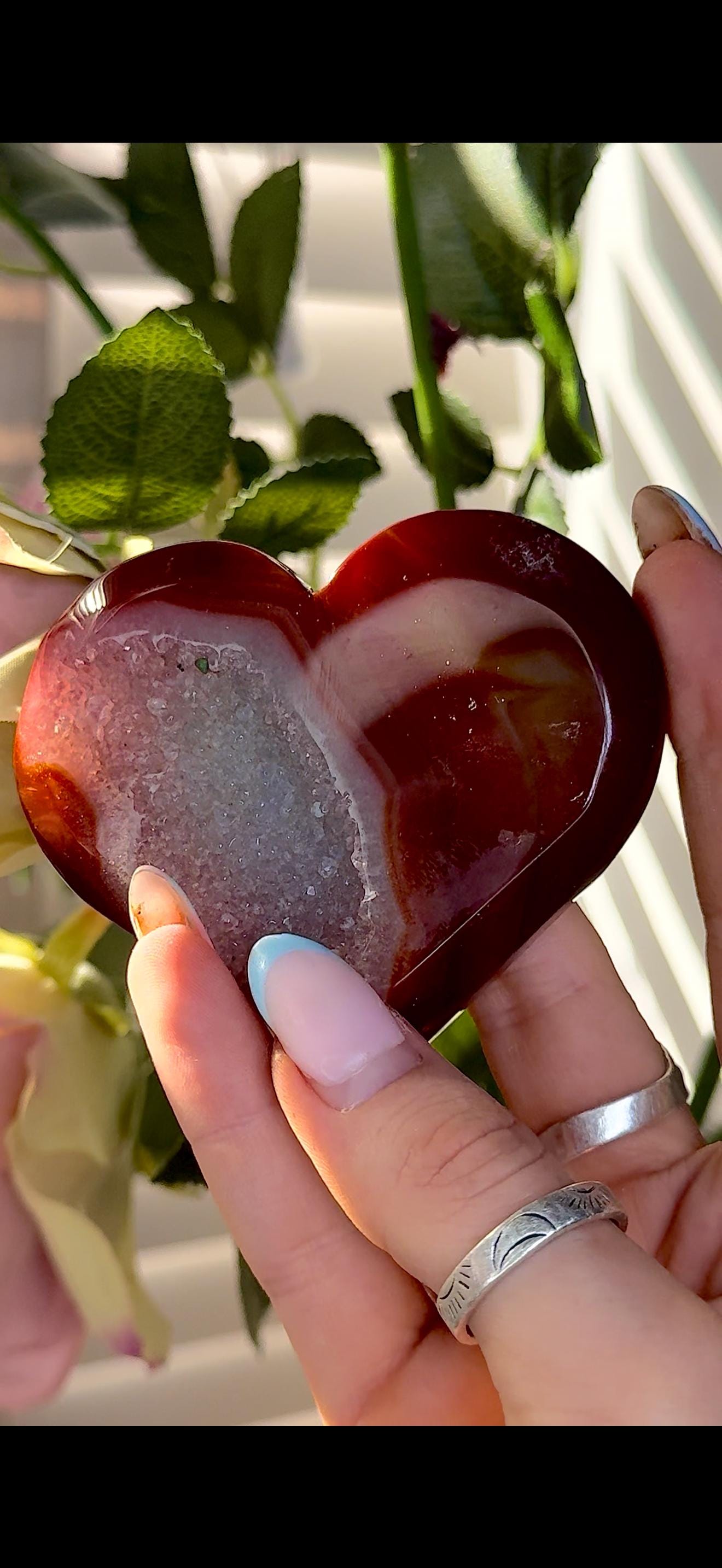 Carnelian heart with Druze