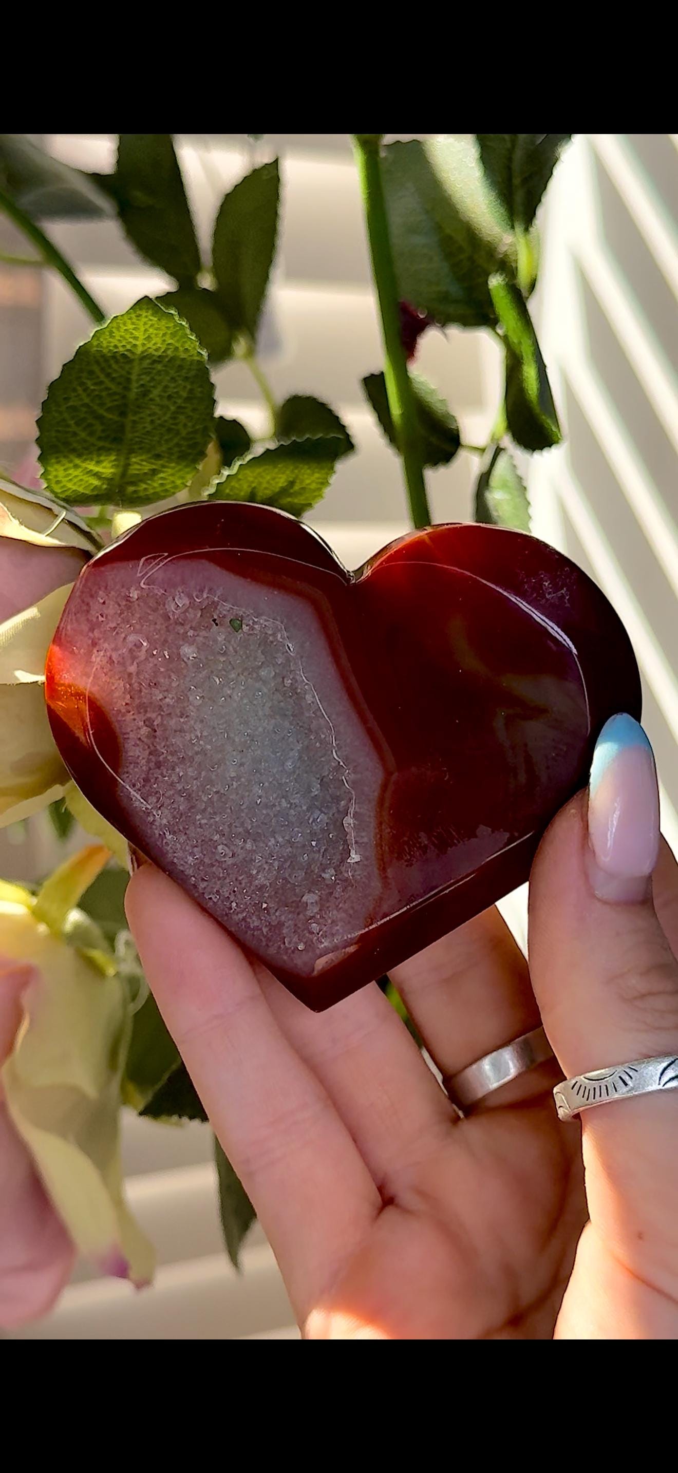 Carnelian heart with Druze