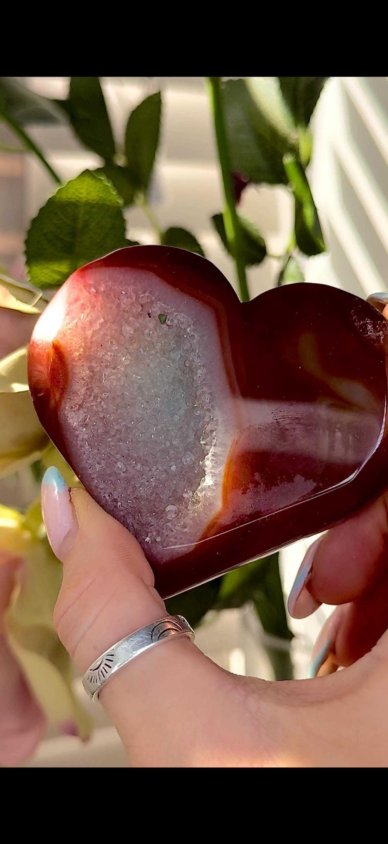 Carnelian heart with Druze