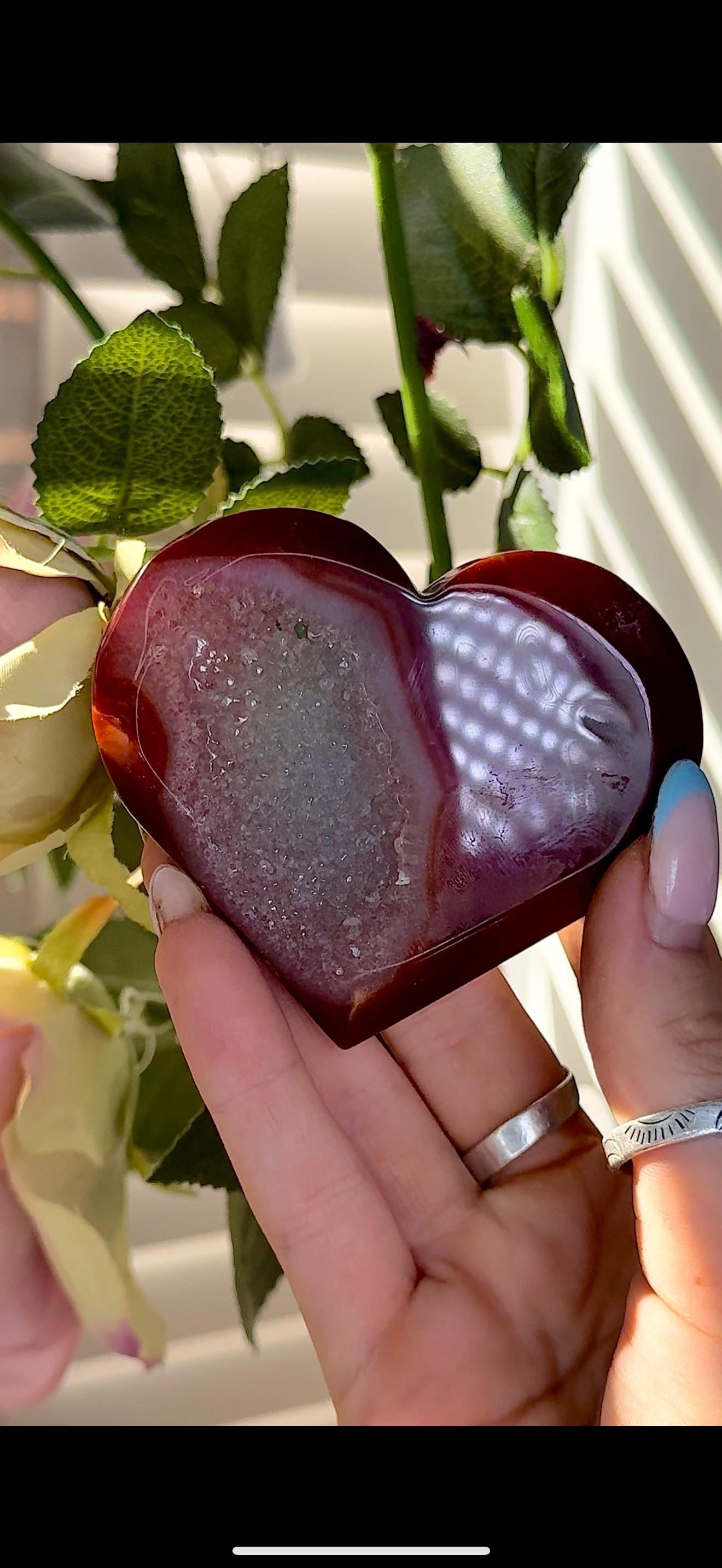 Carnelian heart with Druze