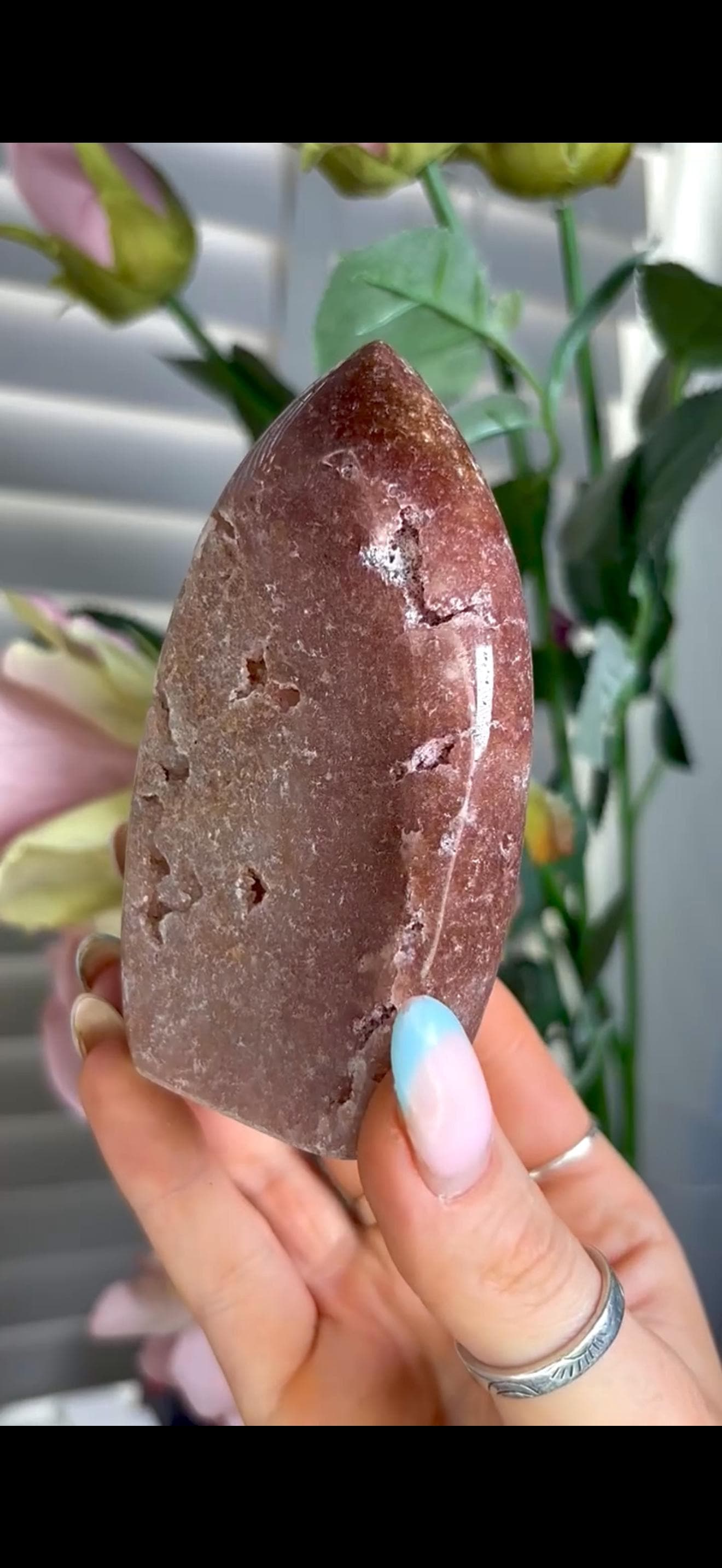 High grade, pink amethyst flame 234g