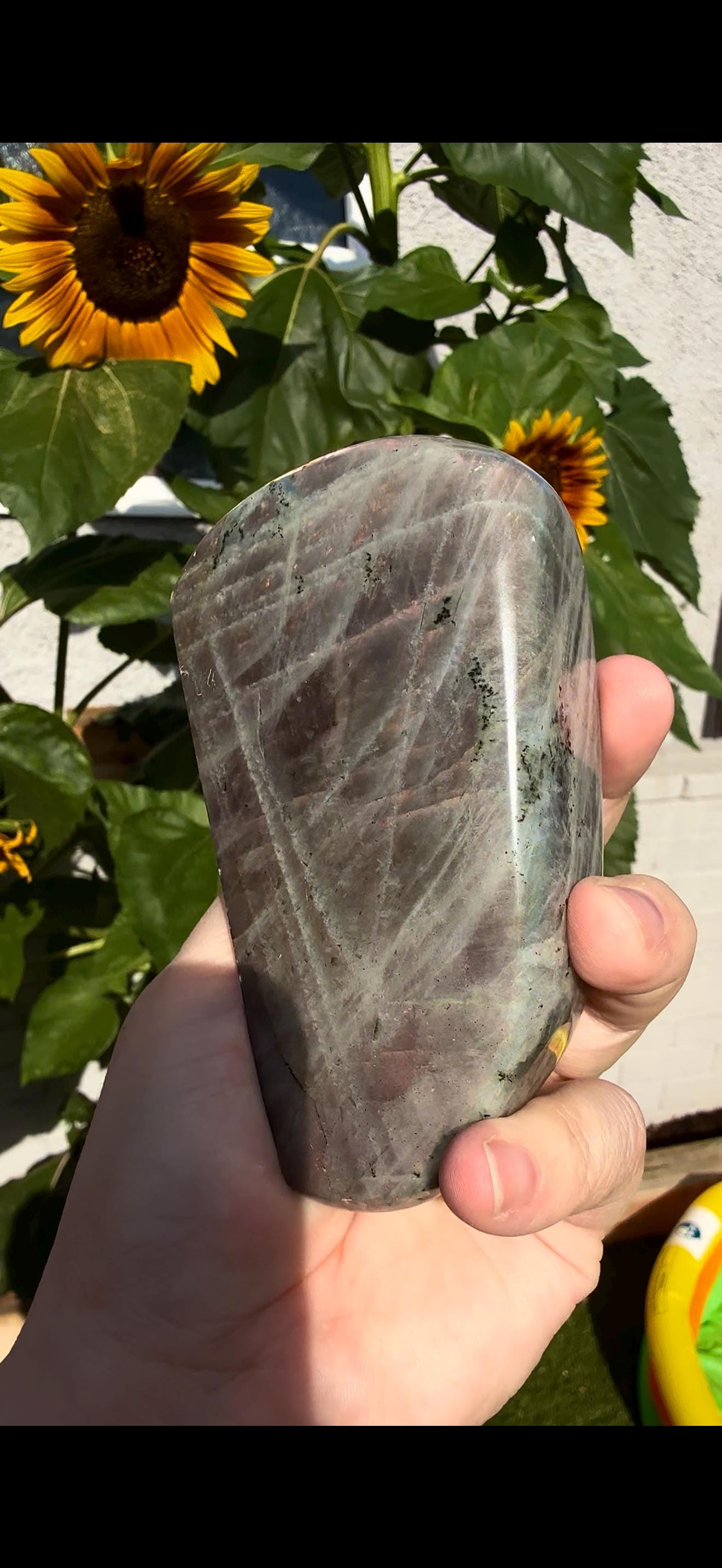 Light Flashy labradorite pink/peach sunset flash 510g