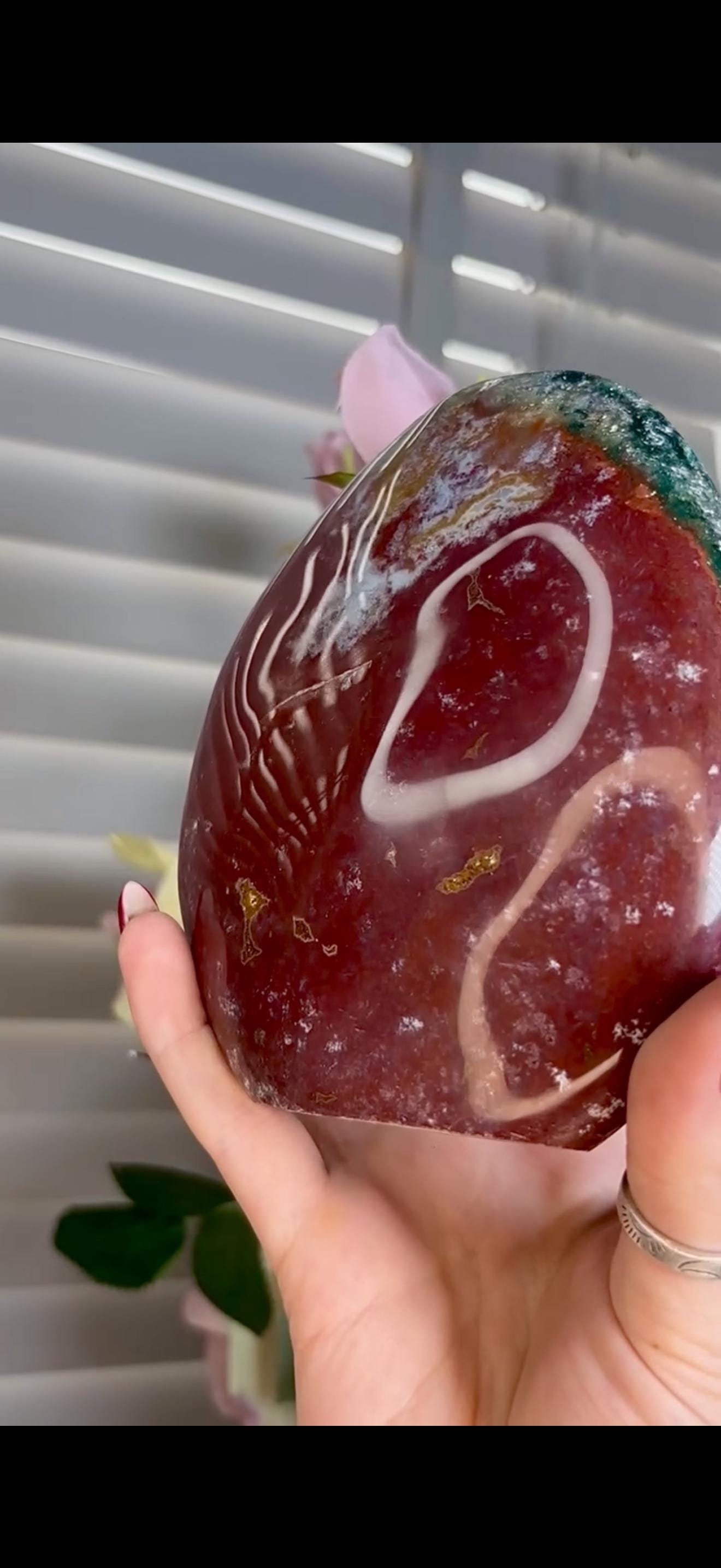 Red & green ocean jasper Freeform