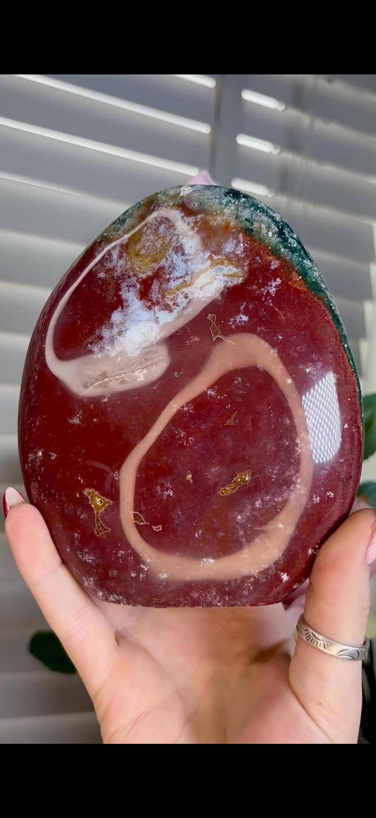 Red & green ocean jasper Freeform