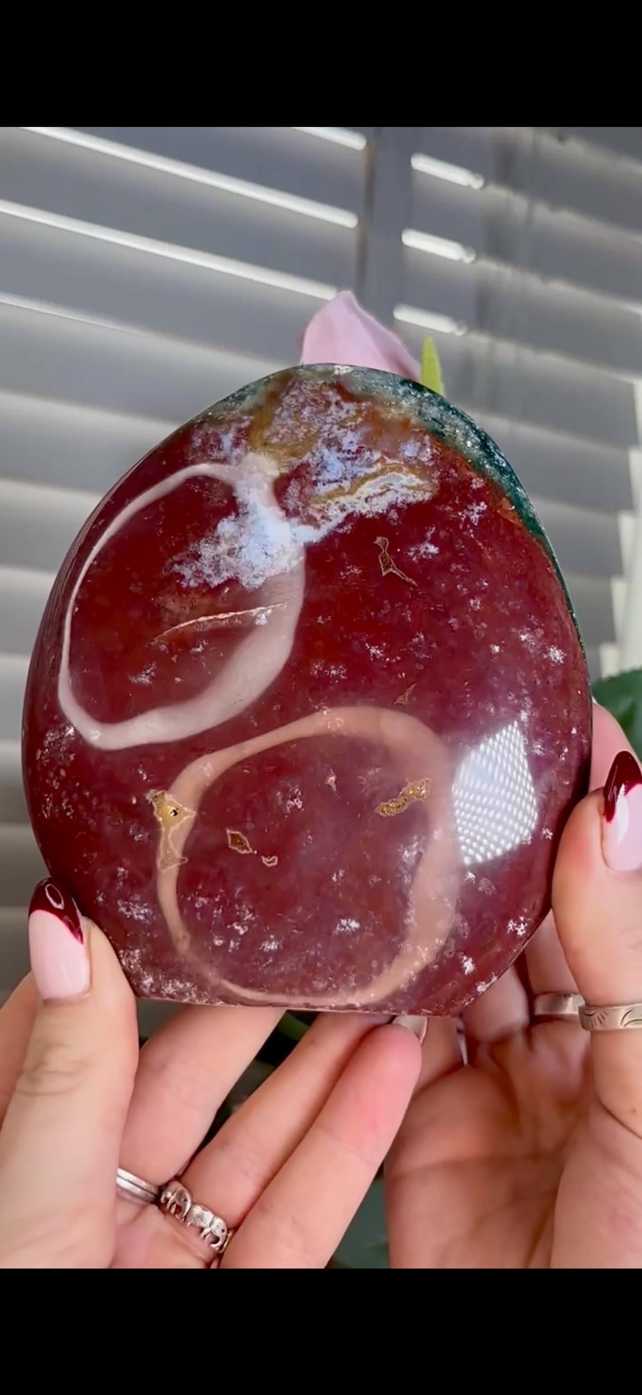 Red & green ocean jasper Freeform