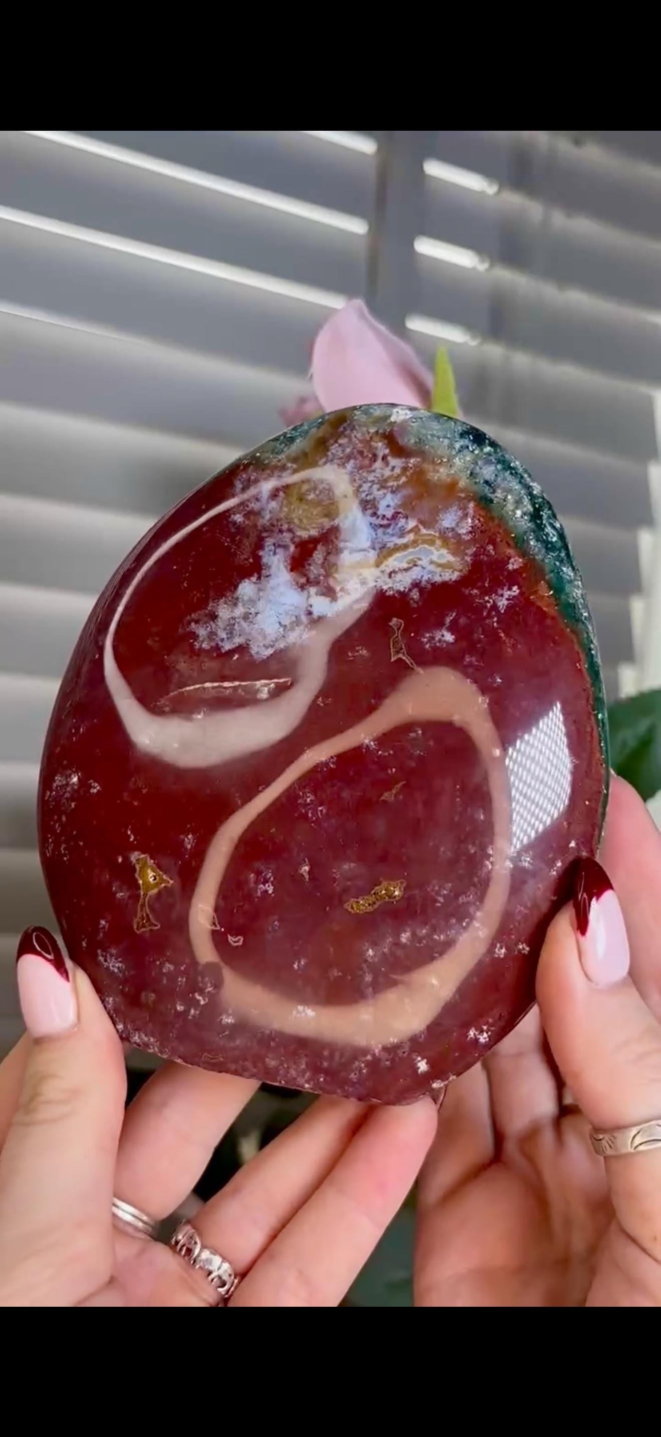 Red & green ocean jasper Freeform