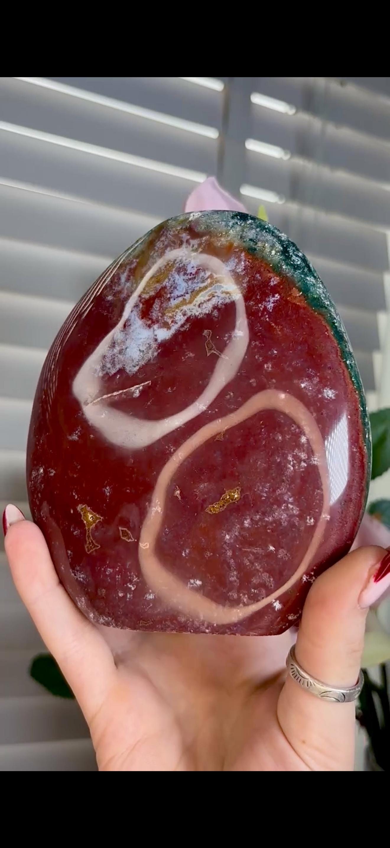 Red & green ocean jasper Freeform