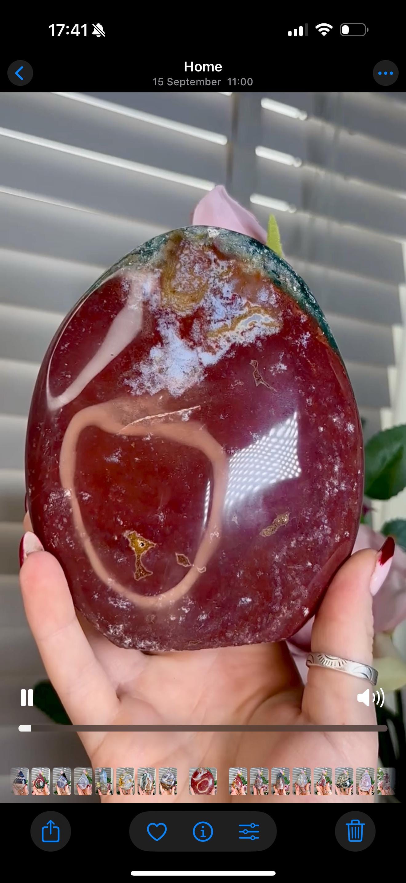Red & green ocean jasper Freeform