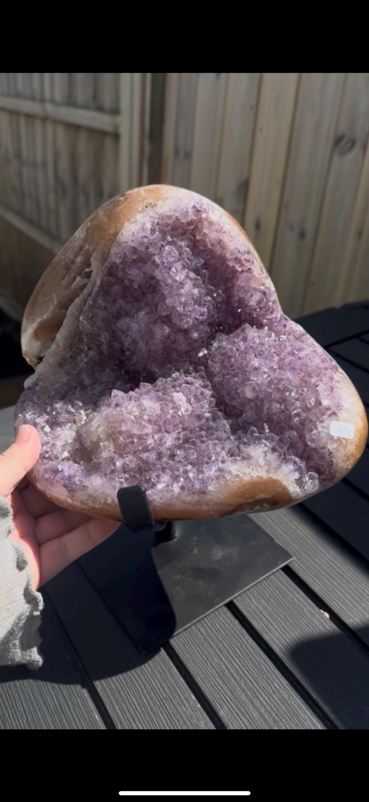 Incredible unique,Large, statement, Amethyst on spinning stand with rutile edge & Jasper 5.5kg