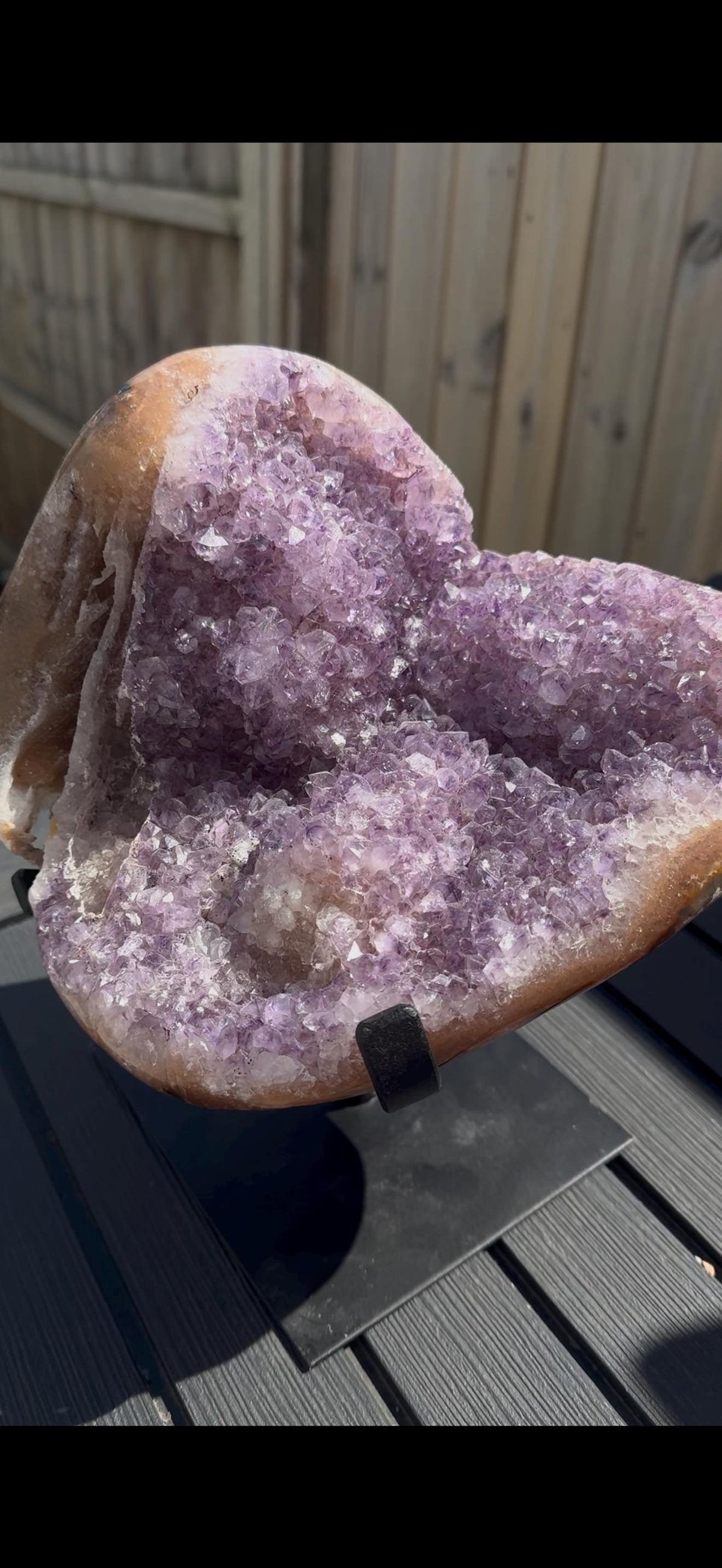 Incredible unique,Large, statement, Amethyst on spinning stand with rutile edge & Jasper 5.5kg