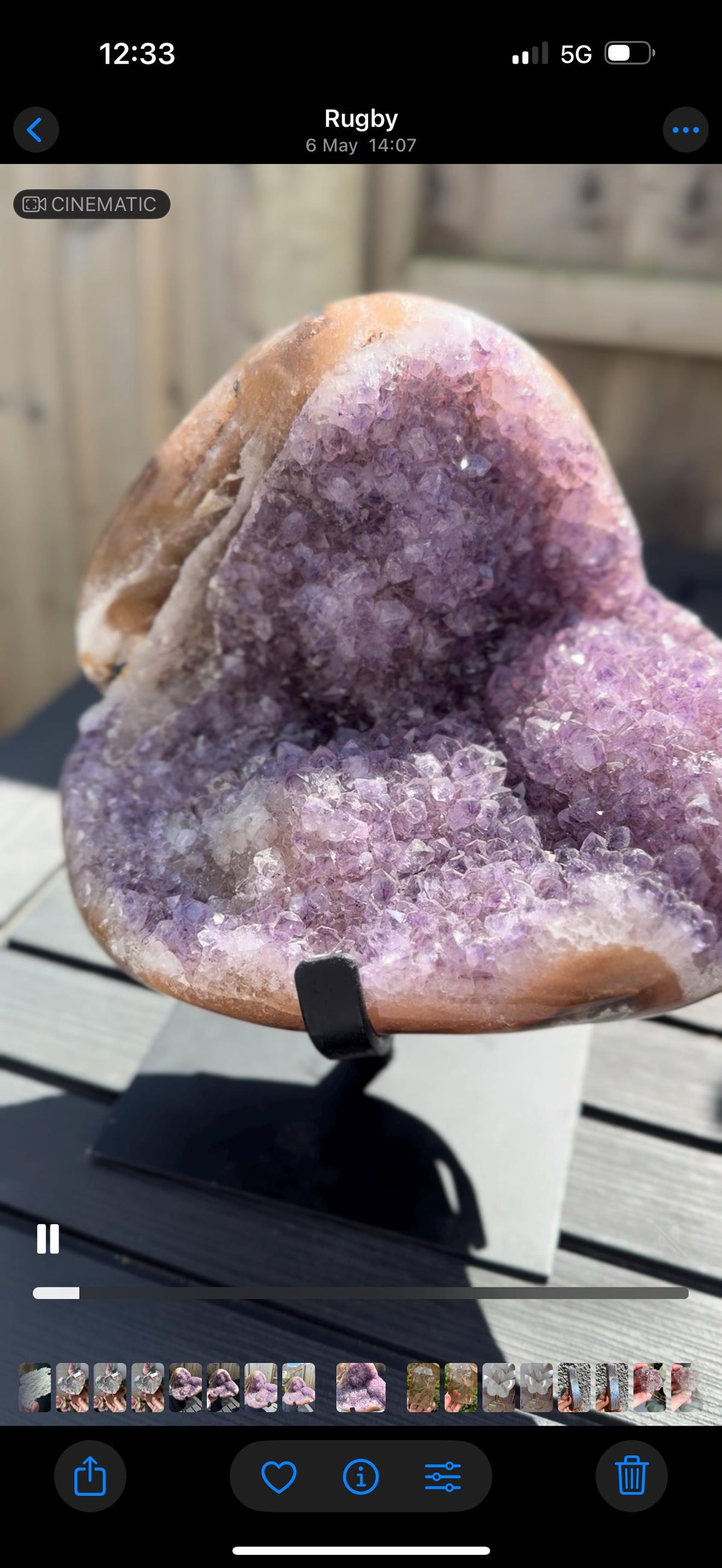 Incredible unique,Large, statement, Amethyst on spinning stand with rutile edge & Jasper 5.5kg