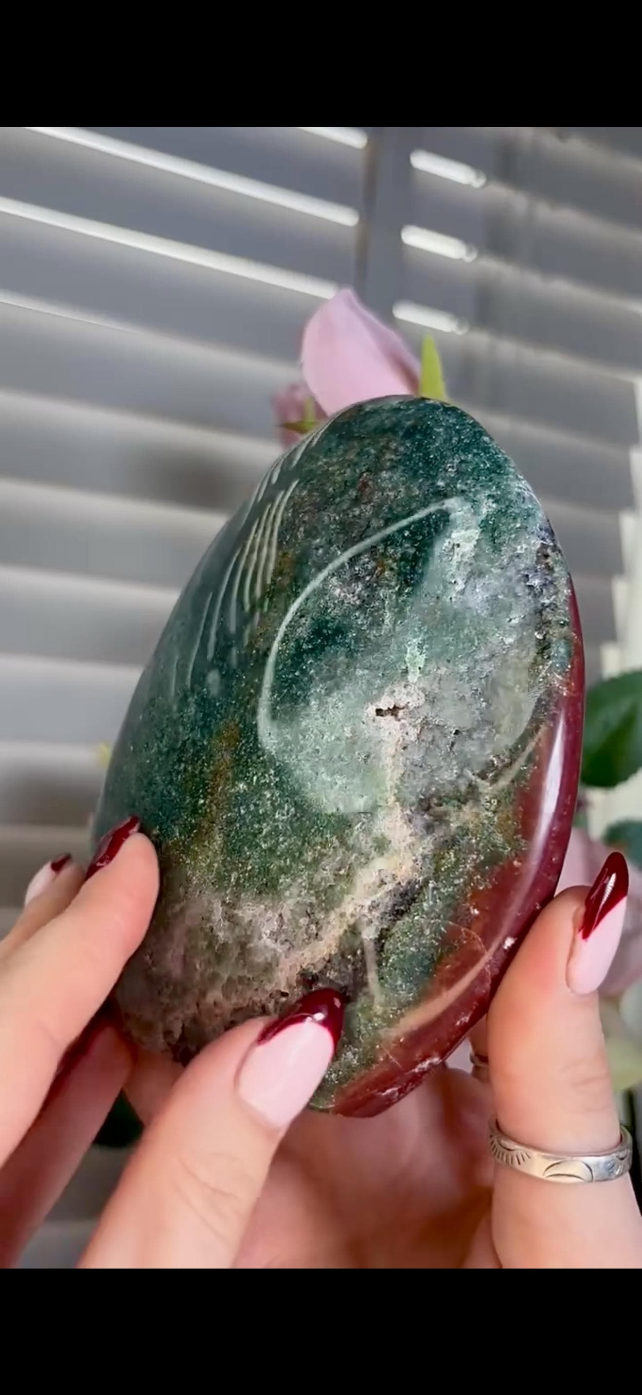 Red & green ocean jasper Freeform