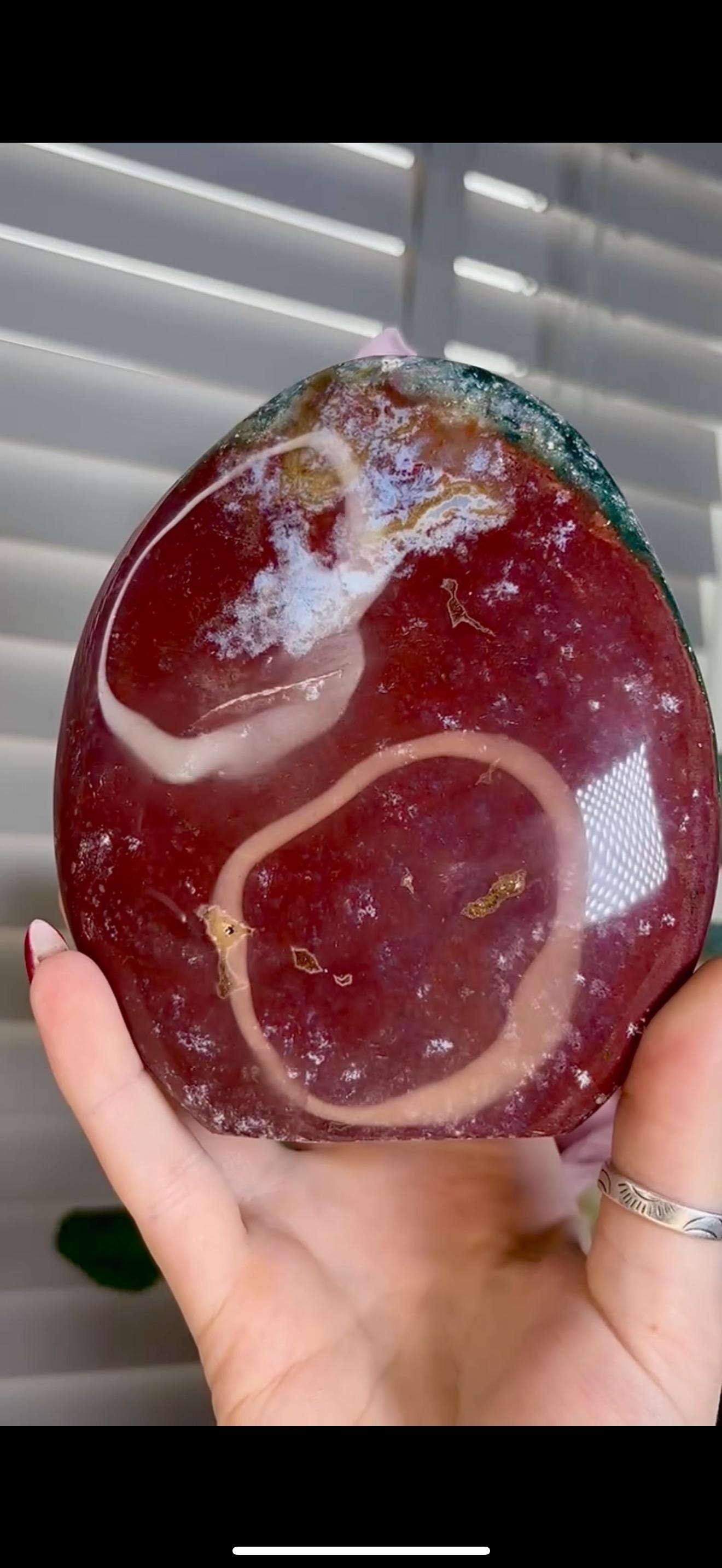Red & green ocean jasper Freeform