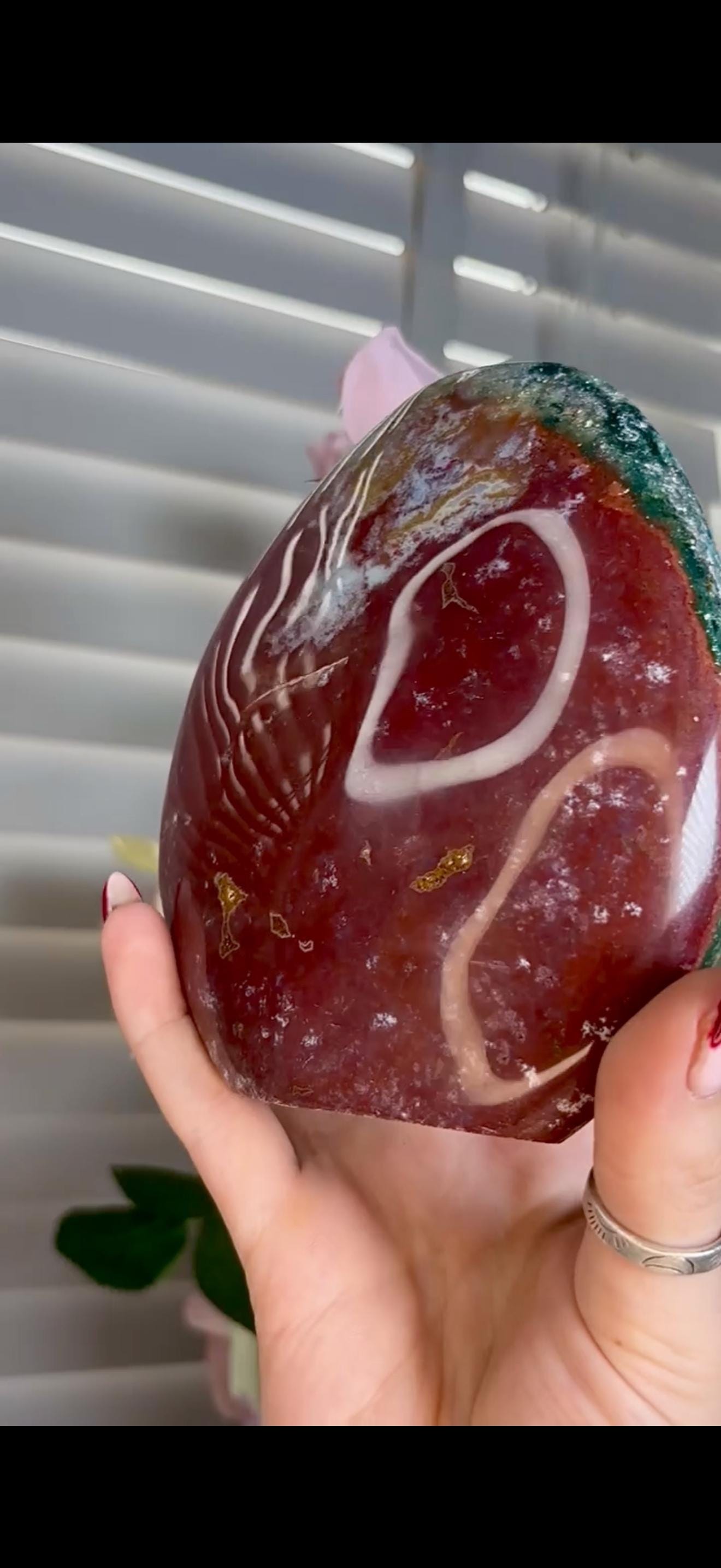 Red & green ocean jasper Freeform