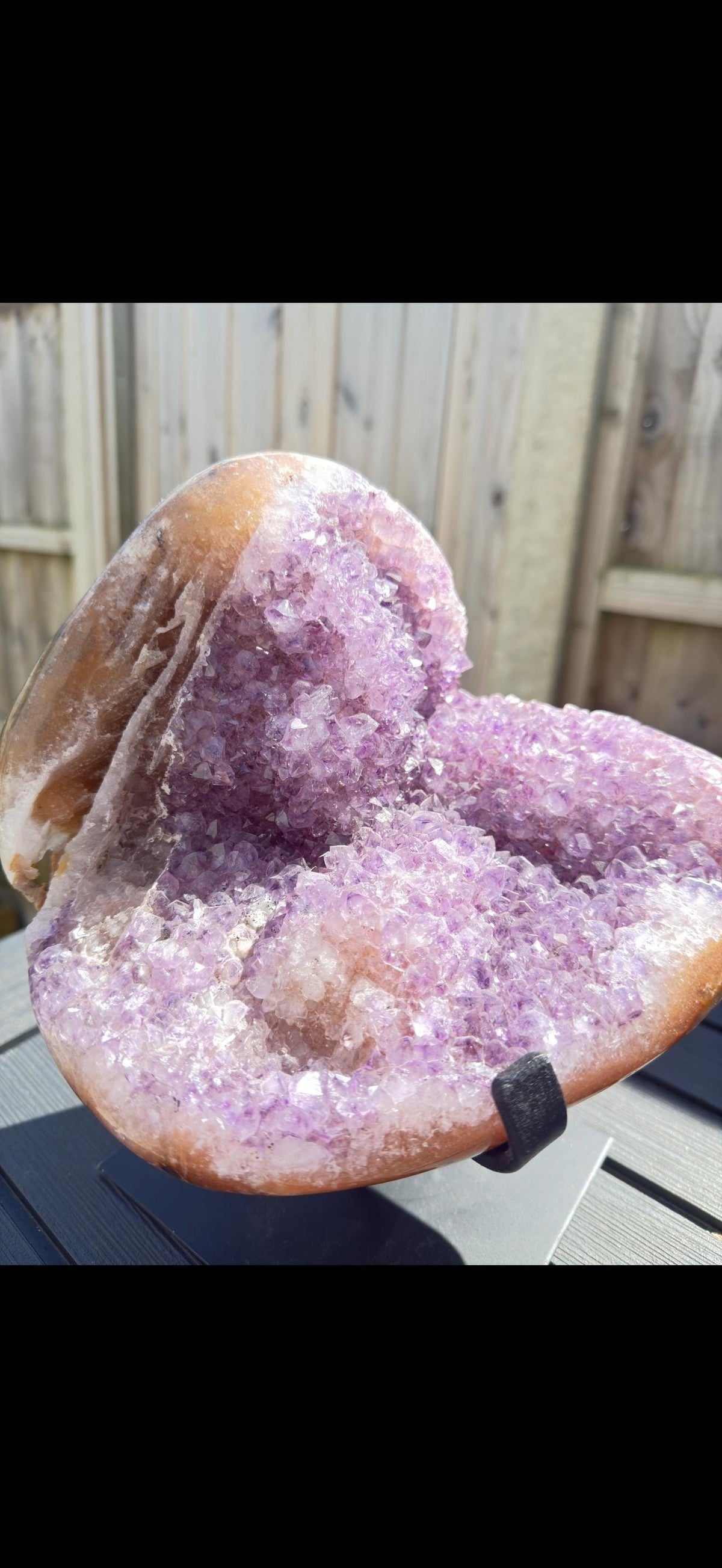 Incredible unique,Large, statement, Amethyst on spinning stand with rutile edge & Jasper 5.5kg