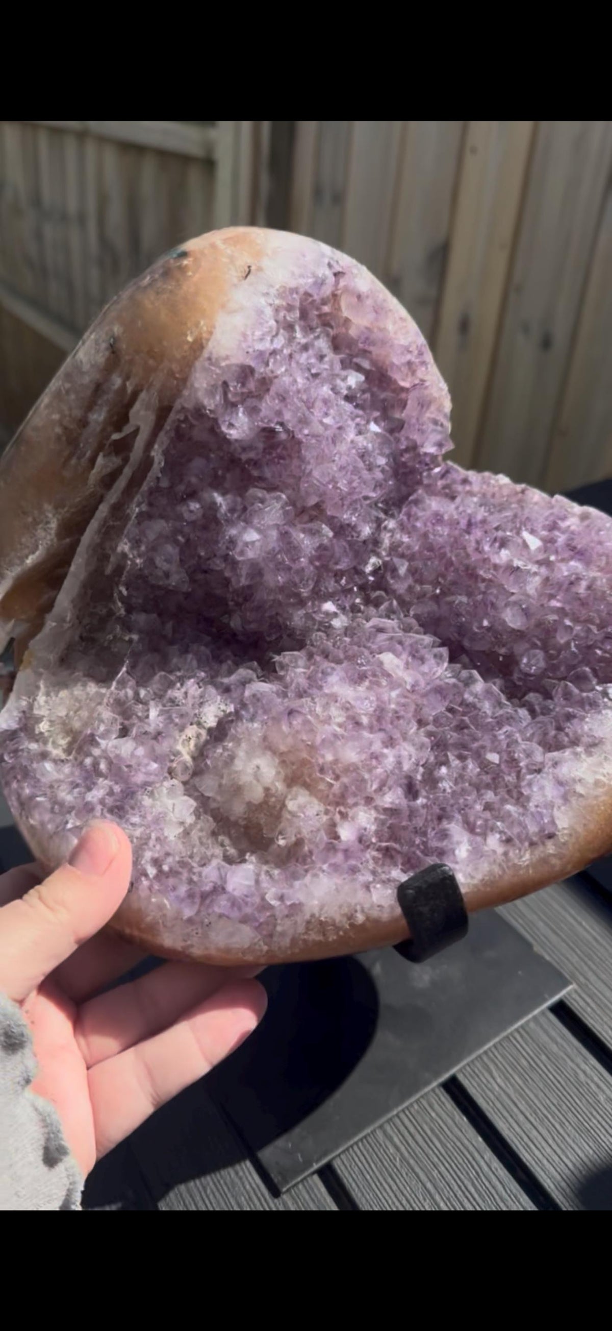 Incredible unique,Large, statement, Amethyst on spinning stand with rutile edge & Jasper 5.5kg