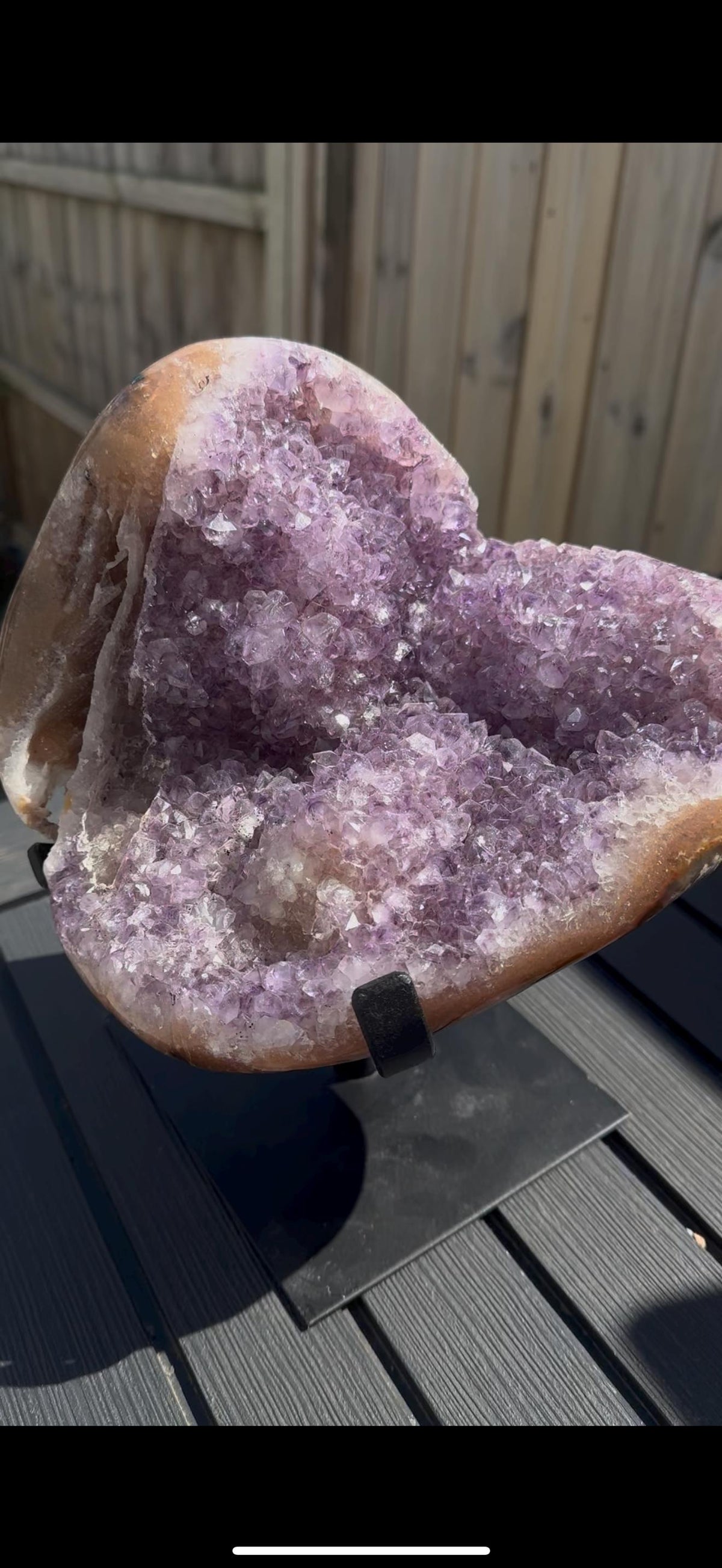 Incredible unique,Large, statement, Amethyst on spinning stand with rutile edge & Jasper 5.5kg