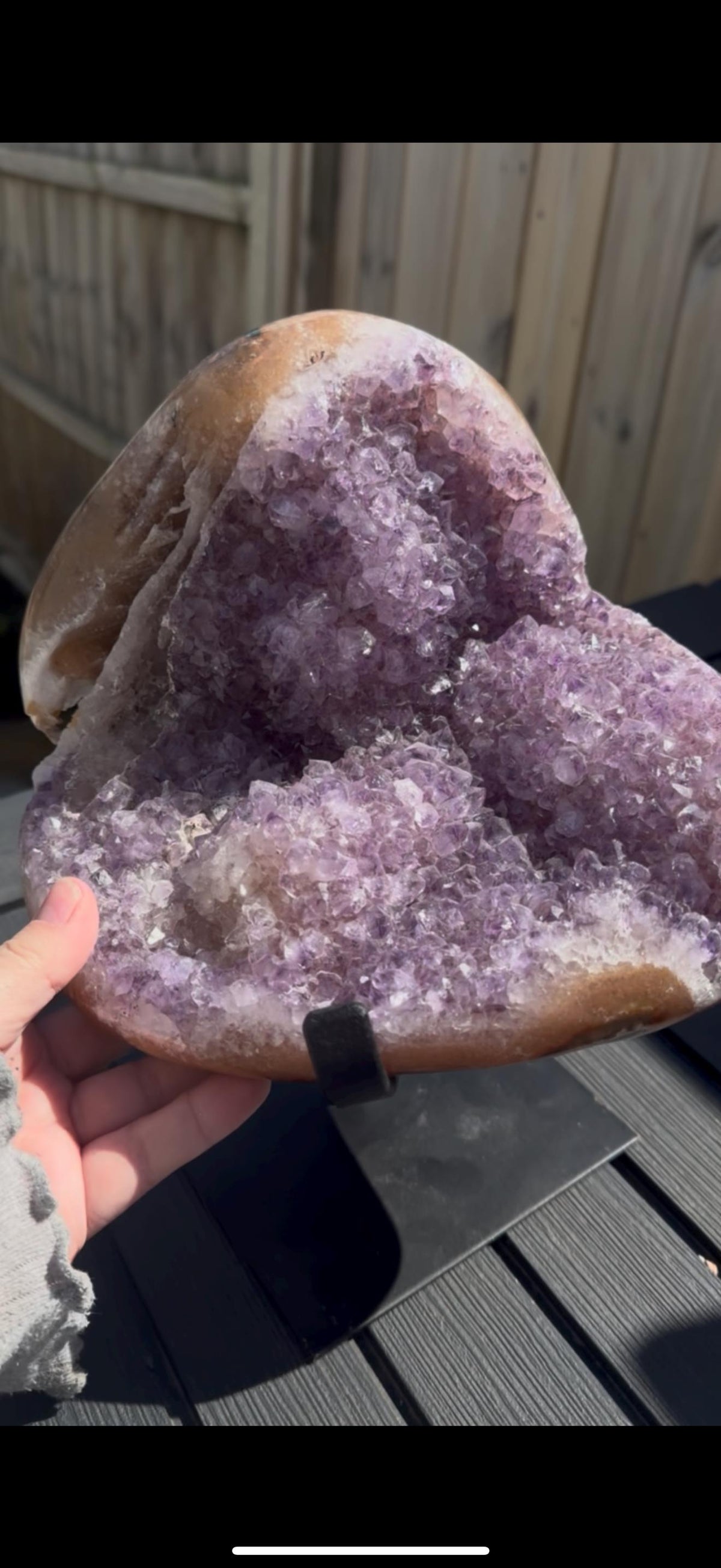 Incredible unique,Large, statement, Amethyst on spinning stand with rutile edge & Jasper 5.5kg